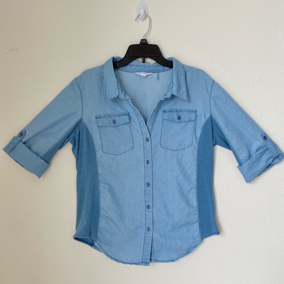 Cavalini Denim Shirt - Cotton Blend
Stretch Button Down - Size Large - Picture 7 of 10